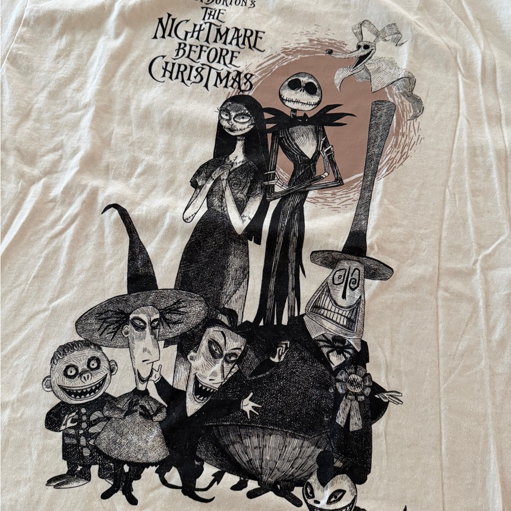 Forever 21 Cream Nightmare Before Christmas Tee